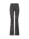 Stella Mccartney Flared High-waisted Leggings Leopard Print In Multi