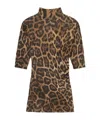 Stella Mccartney Leopard-print High Neck Top In Brown