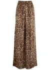 Stella Mccartney Leopard-print Wide-leg Satin Trousers In Multi Animal