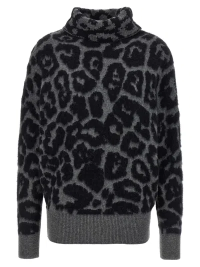 STELLA MCCARTNEY STELLA MCCARTNEY LEOPARD-PRINT WOOL/ALPACA BLEND TURTLENECK SWEATER