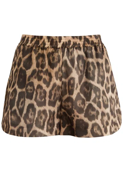 STELLA MCCARTNEY STELLA MCCARTNEY LEOPARD-PRINT WOVEN SHORTS