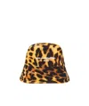 Stella Mccartney Leopard Printed Bucket Hat In Brown