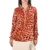 Stella Mccartney Leopard-print Silk Crepe De Chine Shirt In Martini Pink