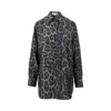 Stella Mccartney Oversized Leopard Print Shirt In Gray