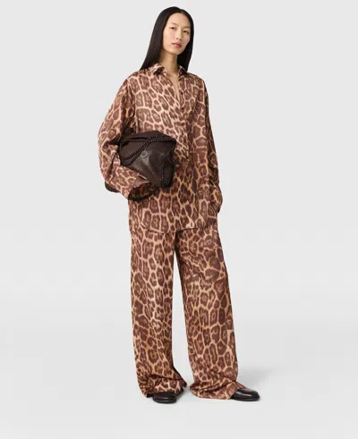 STELLA MCCARTNEY LEOPARD STRAIGHT-LEG TROUSERS