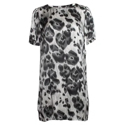 Pre-owned Stella Mccartney , Leopard T-shirt Dress In Gray