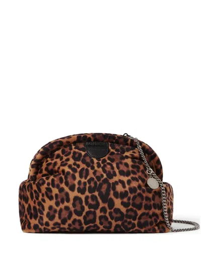 Stella Mccartney Leopard-print Chain-strap Clutch Bag In Animal Print