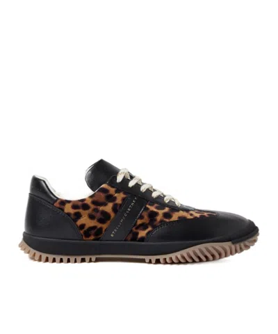 Stella Mccartney Leopard-print Hemp Sneakers In Multi