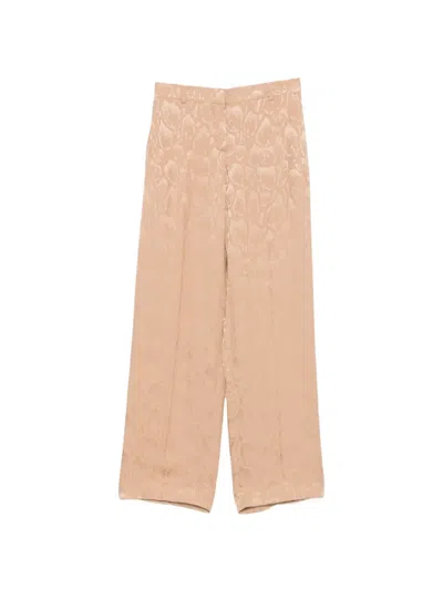 Stella Mccartney Leopard-print Jacquard Trousers In Brown