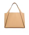 Stella Mccartney Letter Logo Handbag In Nude