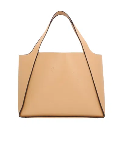 Stella Mccartney Letter Logo Handbag In Nude