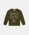 Stella Mccartney Lettering Graphic Long Sleeve T-shirt In Green