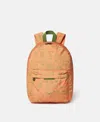 Stella Mccartney Lettering Print Backpack In Orange