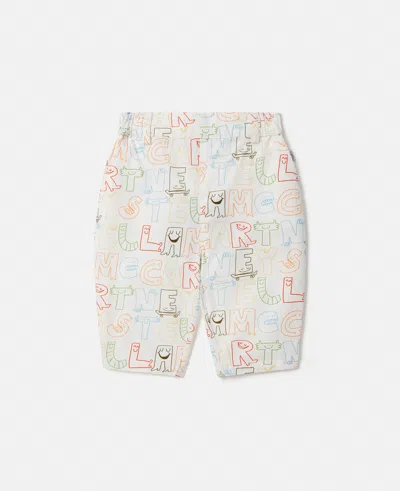 Stella Mccartney Lettering Print Pants In Cream