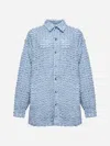 Stella Mccartney Light Blue Bouclé Denim Shirt