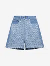 Stella Mccartney Light Blue Bouclé Denim Shorts
