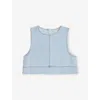 Stella Mccartney Denim Crop Top In Blue