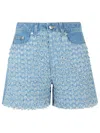 Stella Mccartney Light Blue Denim Shorts In Blue