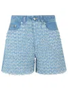 Stella Mccartney Light Blue Denim Shorts In Blue