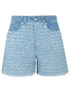 Stella Mccartney Light Blue Denim Shorts In Blue