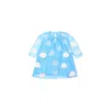 Stella Mccartney Light Blue Dress For Baby Girl With Clouds In Light Blue