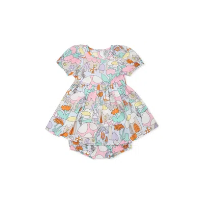 Stella Mccartney Light Blue Dress For Baby Girl With Flowers