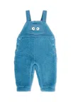 Stella Mccartney Light Blue Dungarees For Baby Boy With Yeti In Blue