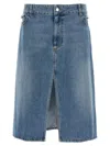 Stella Mccartney Stella Mc Cartney Woman Denim Skirt 6 D02403 In Light Blue