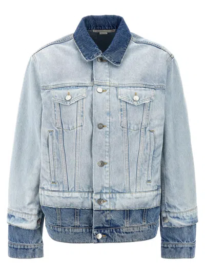 STELLA MCCARTNEY LIGHT BLUE LAYERED DENIM JACKET