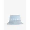 Stella Mccartney Light Blue Logo-print Denim Bucket Hat In Light Blue