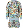 Stella Mccartney Light Blue Set For Boy With Funfair Print In Light Blue