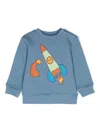 Stella Mccartney Graphic-print Cotton Sweatshirt In Blue