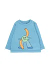 Stella Mccartney Light Blue T-shirt For Baby Boy With Space Print In Blue