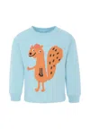 Stella Mccartney Light Blue T-shirt For Boy With Squirrel In Blue