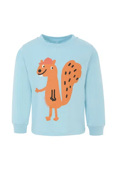 STELLA MCCARTNEY LIGHT BLUE T-SHIRT FOR BOY WITH SQUIRREL