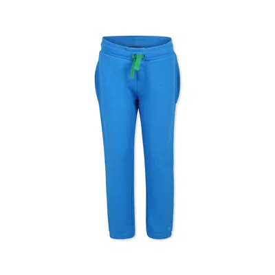 Stella Mccartney Kids' Light Blue Trousers For Boy With Rooster Print