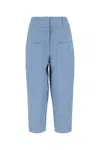 Stella Mccartney Stella Mc Cartney Light Blue Viscose Blend Culotte Pant