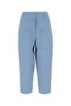 Stella Mccartney Stella Mc Cartney Light Blue Viscose Blend Culotte Pant In 4218