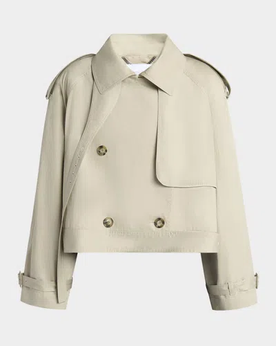 STELLA MCCARTNEY LIGHT COTTON SHORT TRENCH COAT