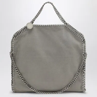 Stella Mccartney Light Falabella Fold Over Tote Bag In Gray
