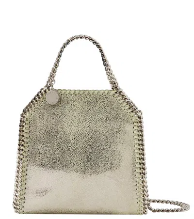 Stella Mccartney Light Green Falabella Tiny Tote In Neutral