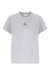 Stella Mccartney Crew Neck Cotton T-shirt In Gray