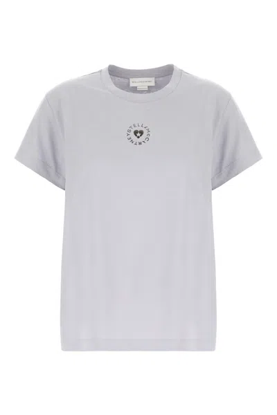 STELLA MCCARTNEY LIGHT GREY COTTON T-SHIRT