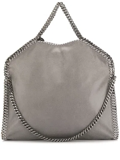 Stella Mccartney Light Grey Falabella Fold Over Tote Bag