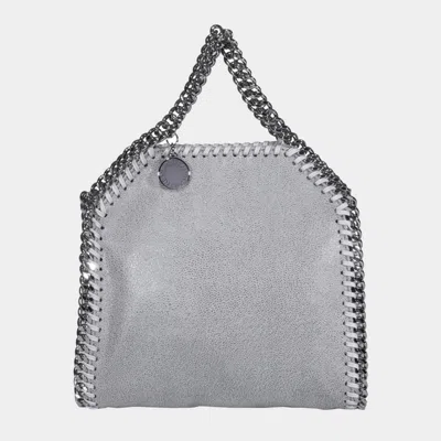 Stella Mccartney Light Grey Tiny Falabella Tote Bag In Gray