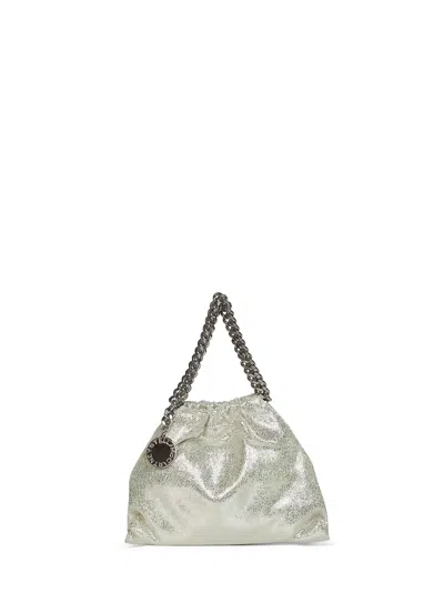 Stella Mccartney Light Lime Falabella Mini Drawstring Crossbody Bag In Green