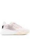 Stella Mccartney Perforated Star Low-top Sneakers In Ballet Pink