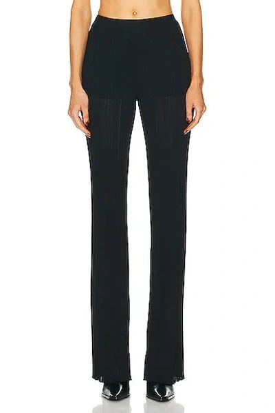Stella Mccartney Lightweight Plisse Knit Trousers In Black