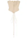 Stella Mccartney Corset Top In Beige