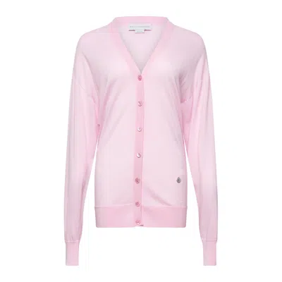 Stella Mccartney V-neck Button-up Cardigan In Pink